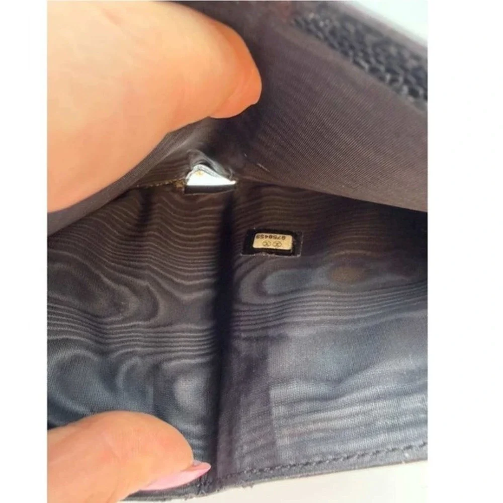 Chanel CC Black Caviar Leather Wallet Authentic Vintage‎ With Certificate